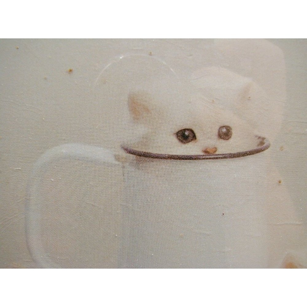 Vintage Kittens and Coffee Picture Wall Hanging 9x12" Sealed Never Used Cat Deco - Picture 8 of 11